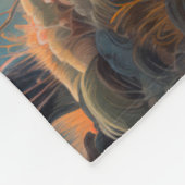 エンチャント秋の鹿の森シーンデザイン フリースブランケット (角)