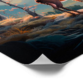 エンチャント秋の鹿の森シーンデザイン ポスター (角)