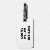 エンチャント秋の鹿の森シーンデザイン ラゲッジタグ (裏面縦)