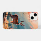 エンチャント秋の鹿の森シーンデザイン iPhoneケース (裏面横)