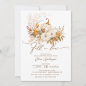 エンチャント秋インラブブライダルシャワー 招待状 (正面)