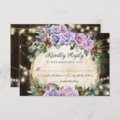 エンチャント素朴ドフォレストパープルフローラキンセアニラ 出欠カード (正面/裏面)