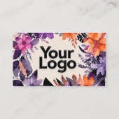 エンチャント紫オレンジフローラロゴQRコード エンクロージャーカード (裏面)