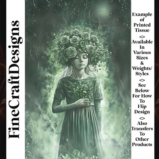 エンチャント自然ガールインバラクラウンU9デコページ 薄葉紙