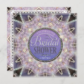 エンチャント薄紫マンダラライトブライダルシャワー招待状 招待状 (正面/裏面)