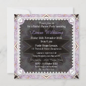 エンチャント薄紫マンダラライトブライダルシャワー招待状 招待状 (裏面)