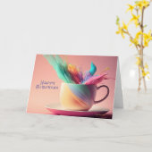 エンチャント誕生日ファンタジーパステルおもしろいカード カード (黄色い花)