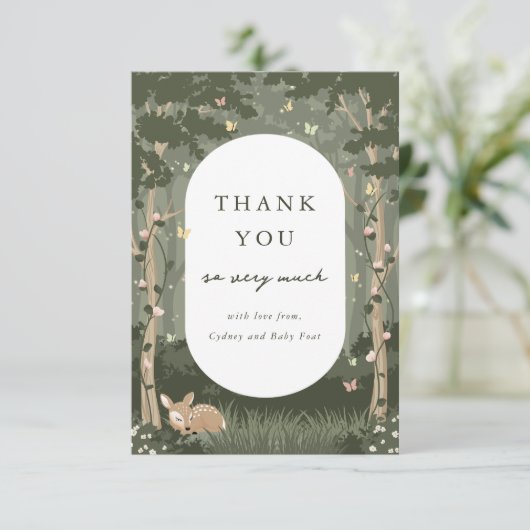 エンチャント赤ちゃんシャワーありがとうノートカード サンキューカード (スタンド正面)