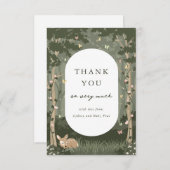 エンチャント赤ちゃんシャワーありがとうノートカード サンキューカード (正面/裏面)