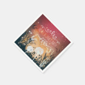 エンチャント赤夕べスカイスター&結婚リーフ スタンダードカクテルナプキン (角)