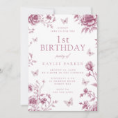 エンチャント赤面ダスティバラ1st誕生日パーティー 招待状 (正面)