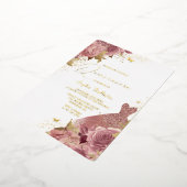 エンチャント赤面ドレスフローラキンセアニェラ実在金ゴールド 箔招待状 (回転した状態)