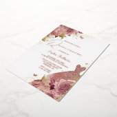 エンチャント赤面実在バラ金ゴールドキンセアニェラ 箔招待状 (回転した状態)