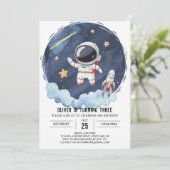 エンチャント銀河系ロケットボーイズボーイ誕生日 招待状 (スタンド正面)