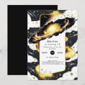 エンチャント銀河系宇宙誕生日 招待状 (正面/裏面)