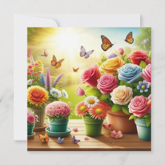 エンチャント開花フローラフラットカード カード (正面)