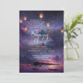 エンチャント飛んでいるナイトランタンレイクビーチプロム 招待状 (スタンド正面)