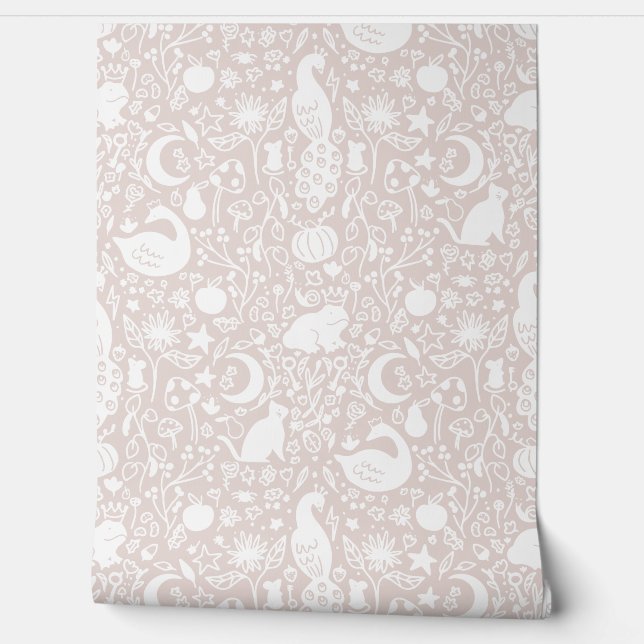 エンチャント魔法ガーデンガールズ子供部屋ベッドルーム 壁紙 (ほどく)