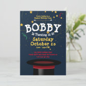 エンチャント魔法ショーキッズ誕生日テンプレート 招待状 (スタンド正面)