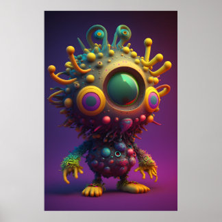 エンチャント3Dカラフルキャラクター ポスター