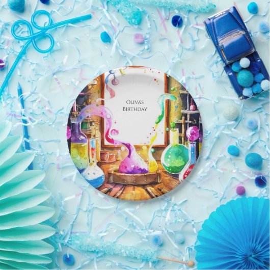 エンチャント・キッズケミストリー・サイエンティスト誕生日 ペーパープレート (パーティー)