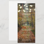 エンチャント・フォレストパス結婚のスリムなディナーメニュー メニュー (正面/裏面)