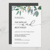 エンチャント・ロマンスユーカリ葉ス・ユ結婚ーカリ 招待状 (正面/裏面)