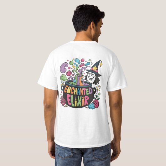 ✅👕エンチャントElixirメンズTシャツ Tシャツ (裏面フル)