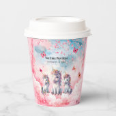 エンチャントUnicornベビーシャワー紙カップ 紙コップ (正面)