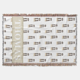 エンツレパーソナライズされたブチャーマウンテンドッグ スローブランケット