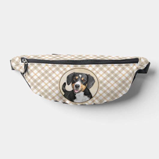 エンツレブチャーマウンテン絵画ドッグのオリジナルドッグアート ファニーパック (レイダウン)