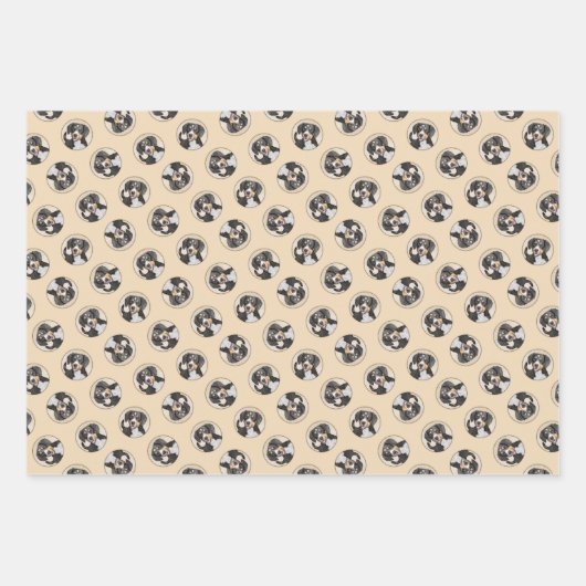 エンツレブチャーマウンテン絵画ドッグのオリジナルドッグアート ラッピングペーパーシート (正面)