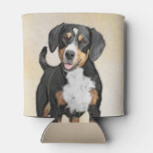 エンツレブチャーマウンテン絵画ドッグズ – オリジナルアート 缶クーラー (裏面)