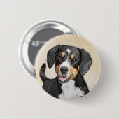 エンツレブチャーマウンテン絵画ドッグズ – オリジナルアート 缶バッジ (正面&裏面)