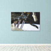 エンデバーの腕が宇宙状態国際的の中 キャンバスプリント (インサイチュ (ウッドフロア))