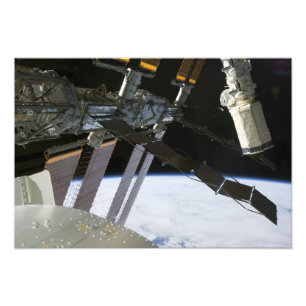 エンデバーの腕が宇宙状態国際的の中 フォトプリント