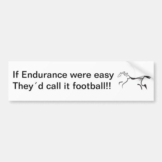 エンデュランス馬術競技が容易、 バンパーステッカー (正面)