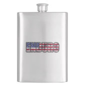 エンデューロマウンテンサイクリングアメリカ国旗 フラスク (正面)