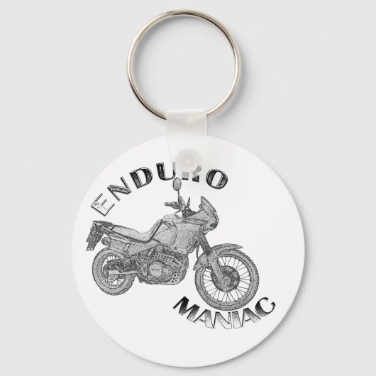 エンデューロマニアックバイクもしくは自転車に乗る人 キーホルダー (正面)