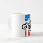 エンデューロモトクロススタントスポーツバイクダートバイクもしくは自転車に乗る人マイ コーヒーマグカップ (正面左)
