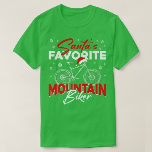 エンデューロMTBマウンテンバイクダウンヒルクリスマス Tシャツ (デザイン正面)