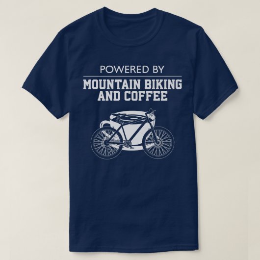 エンデューロMTBマウンテンバイクダウンヒルコーヒーVi Tシャツ (デザイン正面)