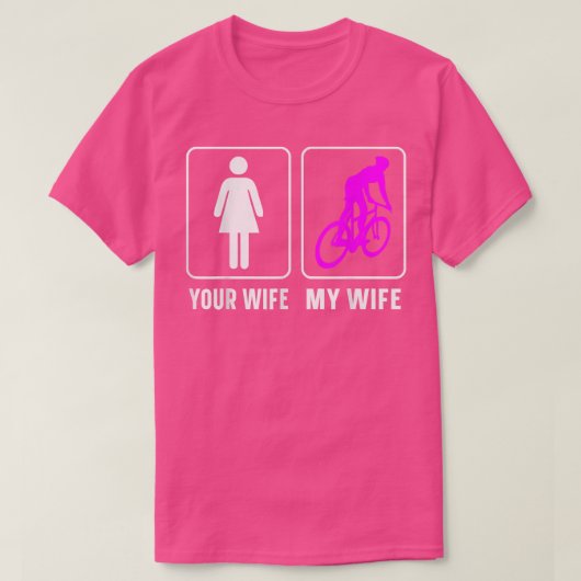 エンデューロMTBマウンテンバイクダウンヒル妻Husb Tシャツ (デザイン正面)