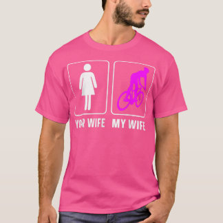 エンデューロMTBマウンテンバイクダウンヒル妻Husb Tシャツ