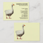 エンデンガチョウ – 黄淡い色の色 名刺 (正面/裏面)