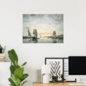 エントランスハーバールアーブル – ユージェーンブダンファインアート ポスター (ホームオフィス)