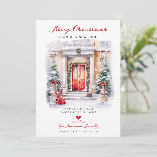 エントランスメリークリスマスニューホームムービング 案内状 (スタンド正面)