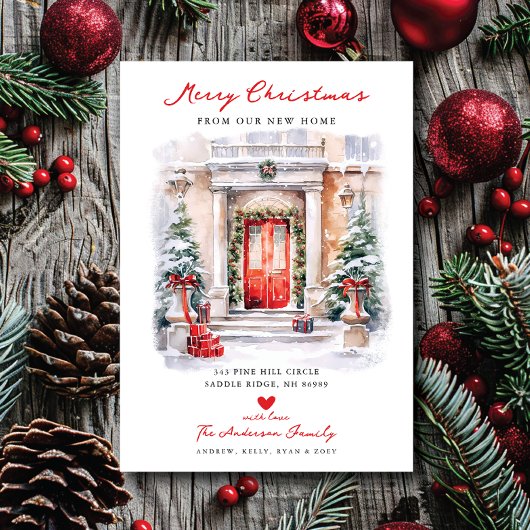 エントランスメリークリスマスニューホームムービング 案内状