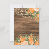 エントリーのご案内 ウッドランタンとオレンジフラワー セーブザデート (裏面)