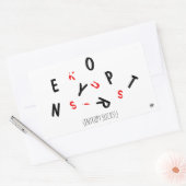 エントロピーについてのジョーク（すなわち老化） – エントロピー最低の! 長方形シール (封筒)